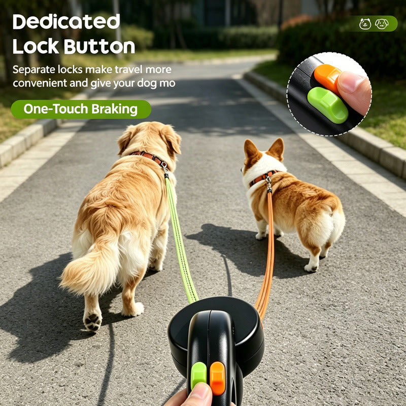 Retractable Dual Dog Leash
