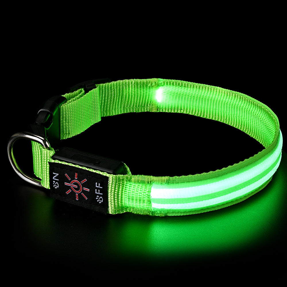 Collar LED Recargable para Perros – Visibilidad Nocturna